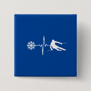 Badge Carré 5 Cm Ski