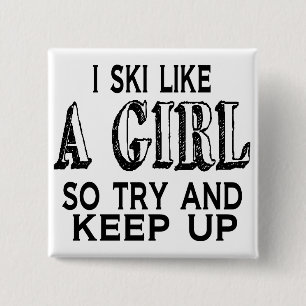 Badge Carré 5 Cm Ski Glé