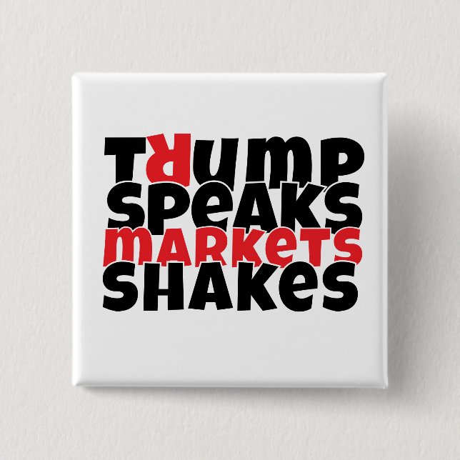 Badge Carré 5 Cm slogan de protestation anti-Trump (Devant)