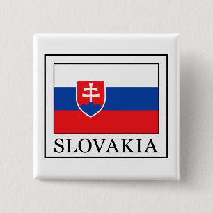 Badge Carré 5 Cm Slovakia button