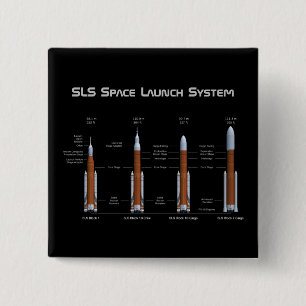 Badge Carré 5 Cm SLS Space Launch System