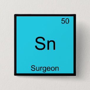 Badge Carré 5 Cm Sn - Chimie Funny Chimie Symbole Tee
