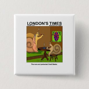 Badge Carré 5 Cm Snail Darter Funny Cartoon Gifts & Tees