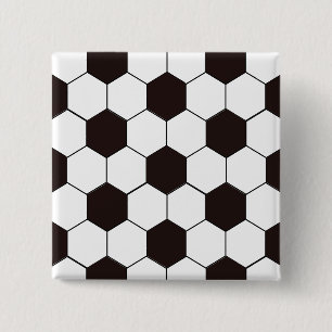 Badge Carré 5 Cm Soccer motif de football