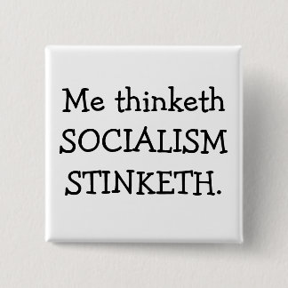 BADGE CARRÉ 5 CM SOCIALISME STINKETH