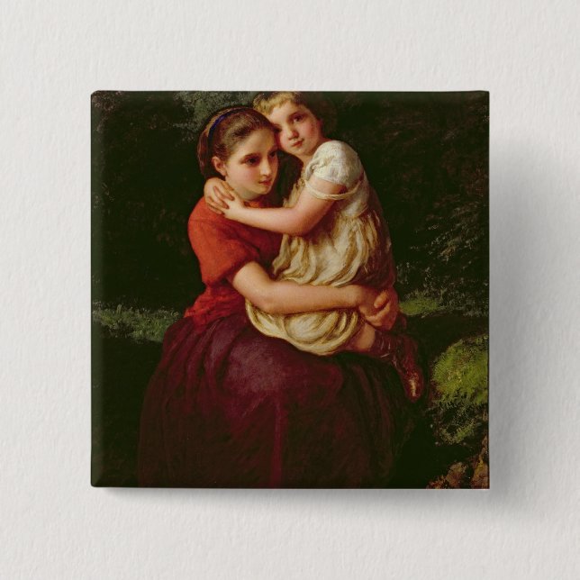Badge Carré 5 Cm Soeurs, 1868 (Devant)