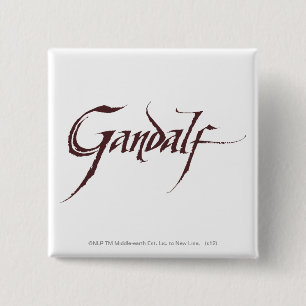Badge Carré 5 Cm Solide nommé de Gandalf
