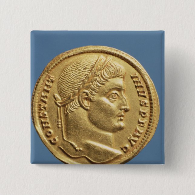 Badge Carré 5 Cm Solidus de Constantine I (Devant)