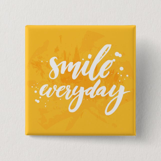 Badge Carré 5 Cm Sourire quotidien (Devant)