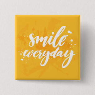 Badge Carré 5 Cm Sourire quotidien