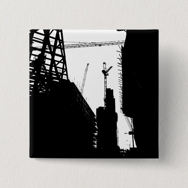 Badge Carré 5 Cm Sous la contrainte (Devant)