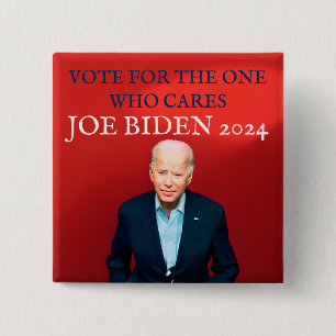 Badge Carré 5 Cm Soutenez Joe Biden Élection présidentielle 2024