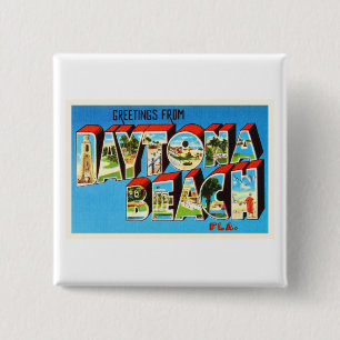 Badge Carré 5 Cm Souvenir de Vintage voyage de Daytona Beach la