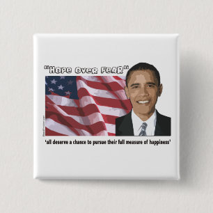 Badge Carré 5 Cm Souvenirs inauguraux de citation d'Obama