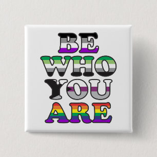 Badge Carré 5 Cm Soyez qui vous êtes