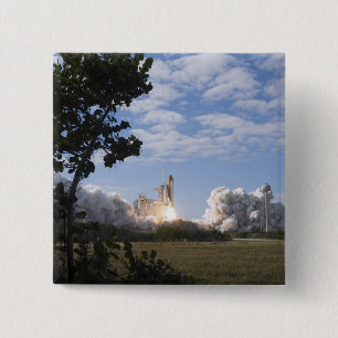 Badge Carré 5 Cm Space Shuttle Atlantis lève sur 18