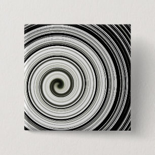 Badge Carré 5 Cm spirale noire et blanche