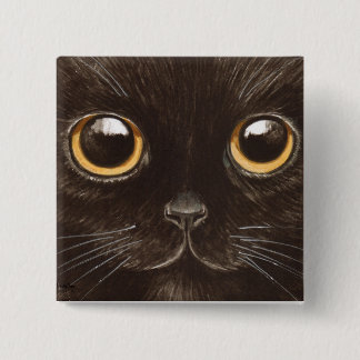 Badge Carré 5 Cm Spookie le chat