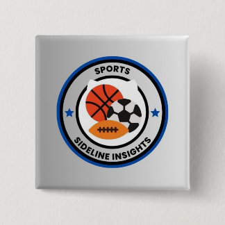 Badge Carré 5 Cm Sports Button