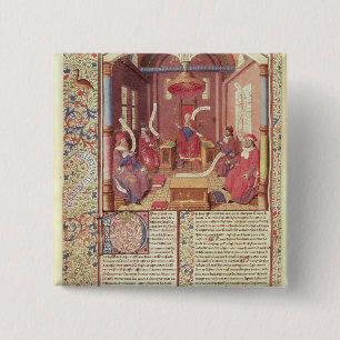 Badge Carré 5 Cm St Augustine, Epicurus, Zénon, Antiochus et