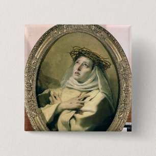 Badge Carré 5 Cm St Catherine de Sienne, c.1746