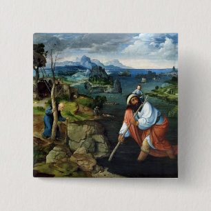 Badge Carré 5 Cm St Christopher