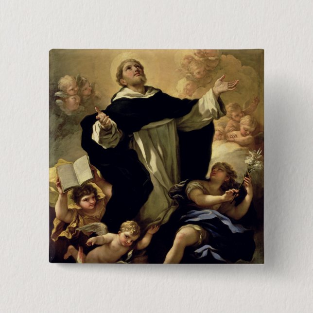 Badge Carré 5 Cm St Dominic, 1170-1221 (Devant)