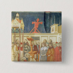 Badge Carré 5 Cm St Francis d'Assisi