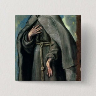 Badge Carré 5 Cm St Francis d'Assisi