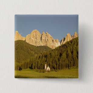 Badge Carré 5 Cm St Giovanni, Val di Funes, Dolomites, Italie