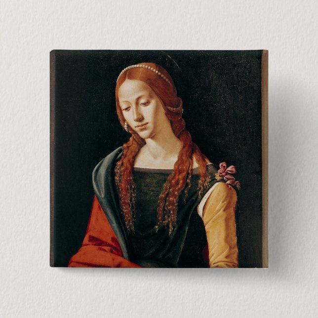 Badge Carré 5 Cm St Mary Magdalene, 1500-10 (Devant)