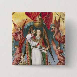 Badge Carré 5 Cm St Michael pesant les âmes