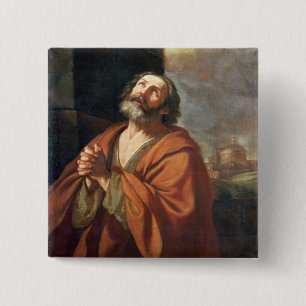 Badge Carré 5 Cm St Peter