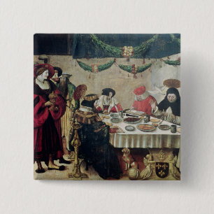 Badge Carré 5 Cm St Thomas Aquinas et Louis IX