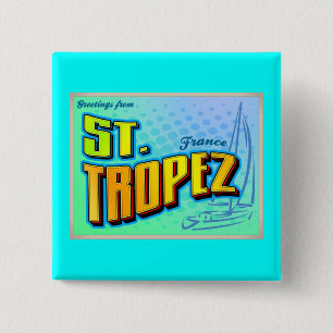 BADGE CARRÉ 5 CM ST TROPEZ