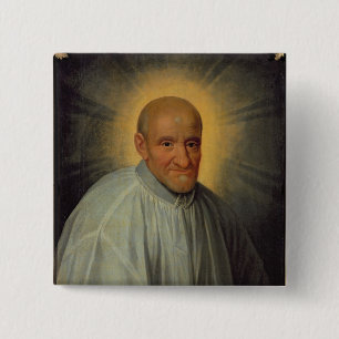 Badge Carré 5 Cm St Vincent de Paul