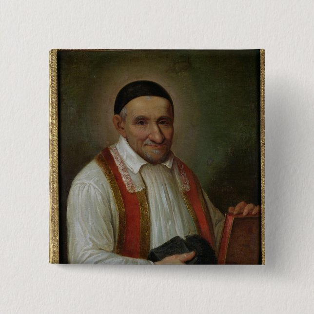 Badge Carré 5 Cm St Vincent de Paul 1649 (Devant)