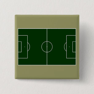 Badge Carré 5 Cm stade de football vert