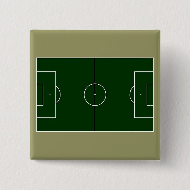Badge Carré 5 Cm stade de football vert (Devant)