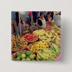 Badge Carré 5 Cm Stalle de fruits et légumes
