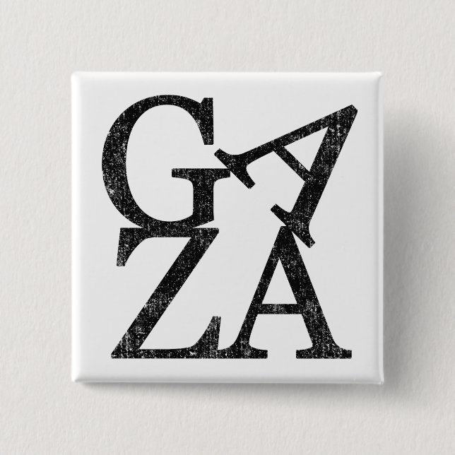 Badge Carré 5 Cm Stand With Gaza Protect Palestinian ChiCoaster Set (Devant)