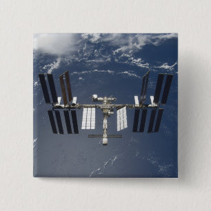 Badge Carré 5 Cm Station spatiale internationale 13