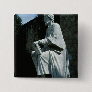Badge Carré 5 Cm Statue d'Averroes