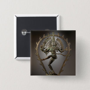 Badge Carré 5 Cm Statue de la déesse Shiva