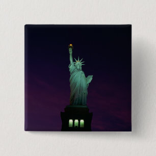 Badge Carré 5 Cm Statue de la Liberté, New York, États-Unis 7