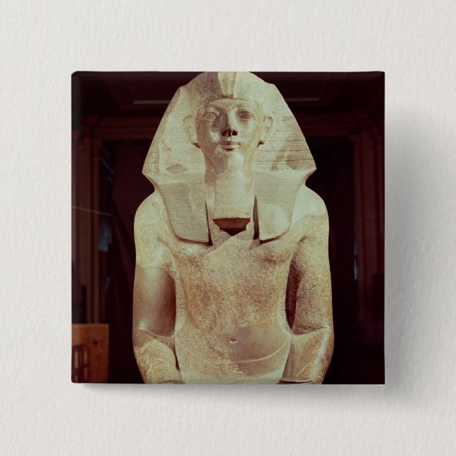 Badge Carré 5 Cm Statue de la Reine Makare Hatshepsut (Devant)
