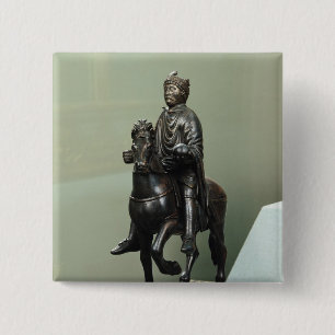Badge Carré 5 Cm Statue équestre de Charlemagne
