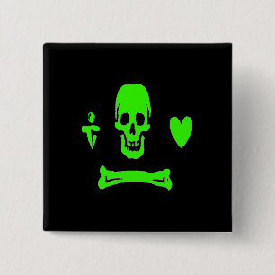 Badge Carré 5 Cm Stede Capot-Vert