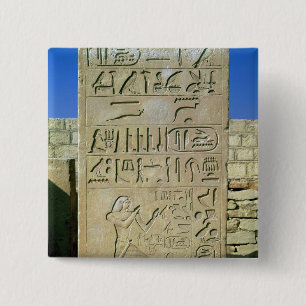 Badge Carré 5 Cm Stele de vieux royaume d'Unas