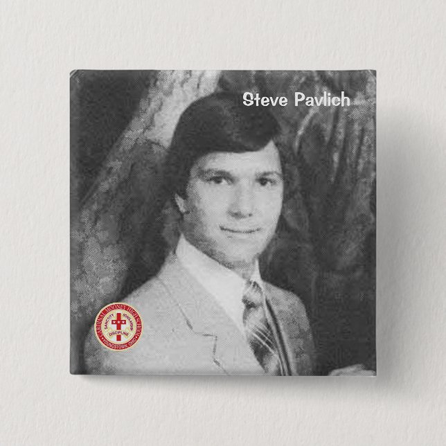 Badge Carré 5 Cm Steve Pavlich (Devant)